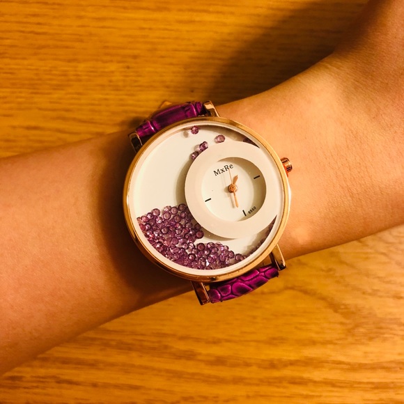 Purple diamond watch - Picture 1 of 4